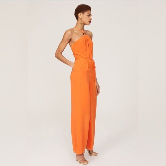 TOCCIN X RTR Orange Halter Jumpsuit size 12 - Picture 3 of 5
